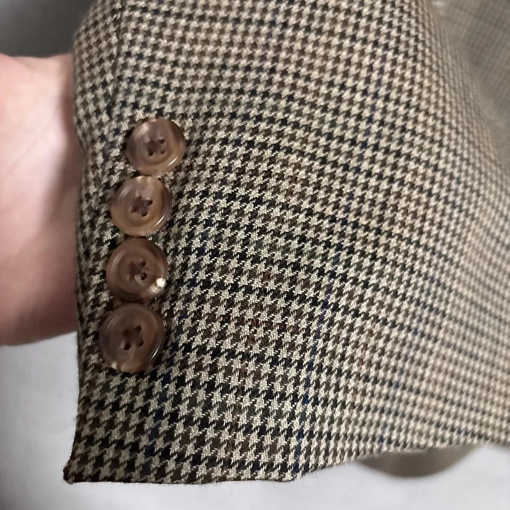 Lauren Ralph Lauren Sport Coat 56R Brown Check Wool Tweed Blazer Jacket Big Tall